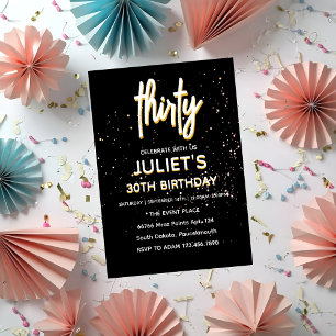 Soiree minimalist blank thirty 30th birthday invitation