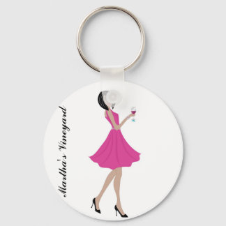 Soiree on Martha's Vineyard White Keychain