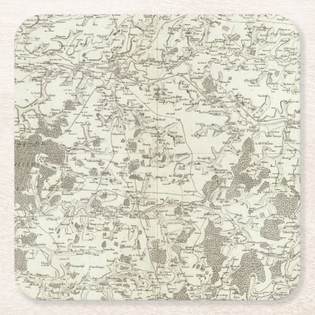 Soissons Square Paper Coaster (Front)
