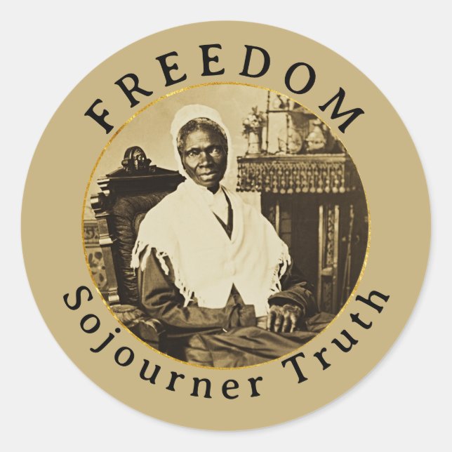 Sojourner Truth Feminist Abolitionist Freedom Classic Round Sticker (Front)