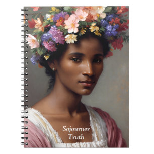 Sojourner Truth Portrait With Floral Crown Notebook