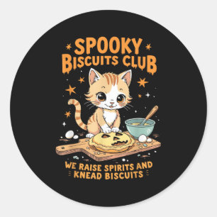 Soky Biscuits Club Cat Funny Halloween Baking  Classic Round Sticker