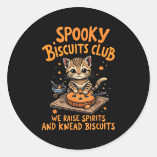 Soky Biscuits Club Cat Funny Halloween Baking Classic Round Sticker