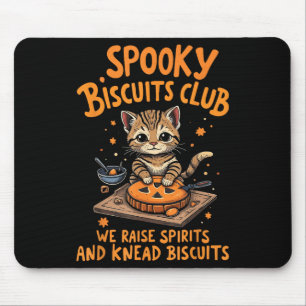 Soky Biscuits Club Cat Funny Halloween Baking Mouse Pad