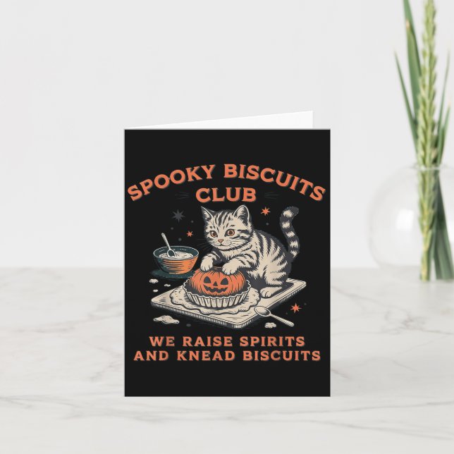 Soky Biscuits Club Cat, Halloween Baking  Card (Front)