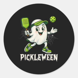 Soky Boo Ckleball Halloween Ghost Womens  Classic Round Sticker
