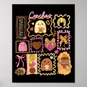 Soky Conchas Ghost Halloween Mexican Pan Dulce Gir Poster