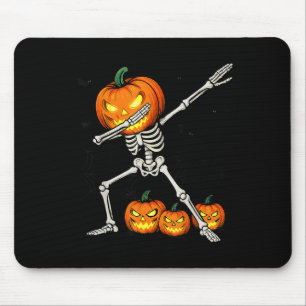 Soky Dabbing Pumpkin Head Skeleton Halloween Skele Mouse Pad