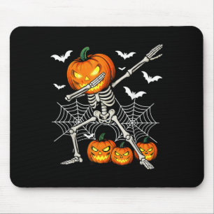 Soky Dabbing Pumpkin Head Skeleton Halloween Skele Mouse Pad