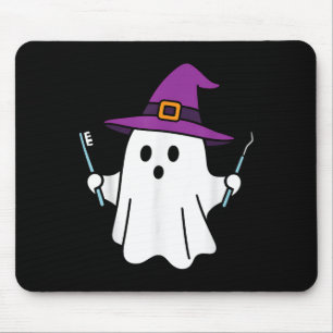 Soky Dentist Ghost Halloween Smile Dental Bootiful Mouse Pad