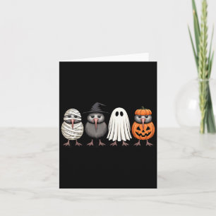 Soky Ghost Kiwi Bird Pumpkin Halloween Skeleton Card