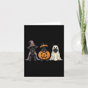 Soky Ghost Scottierrier Pumpkin Halloween Dog Love Card