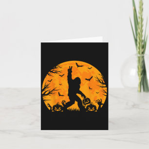 Soky Halloween Bigfoot Pumpkin Funny Halloween Sas Card