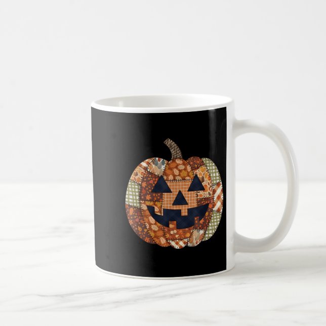 Soky Halloween Pumpkin Patchwork Cute Fall Soky Se Coffee Mug (Right)