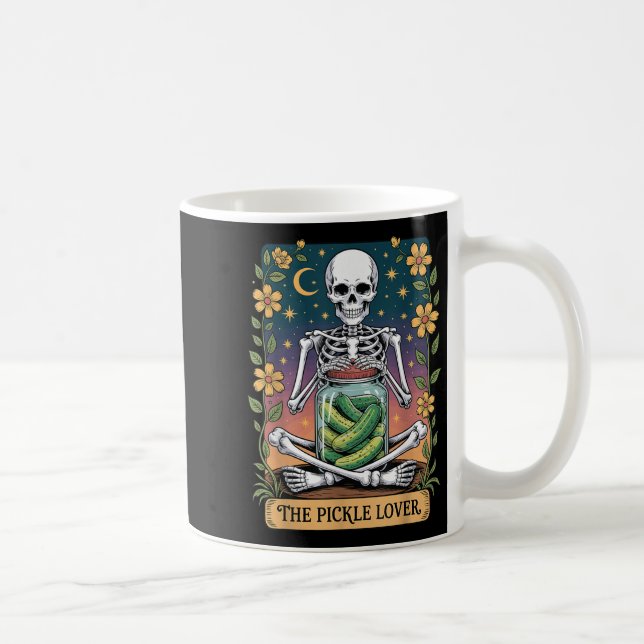 Soky Halloween Skeleton Holding Ckle Lover Tarot C Coffee Mug (Right)