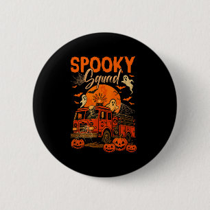 Soky Halloween Squad Skeleton Driving Firetruck Ho 6 Cm Round Badge