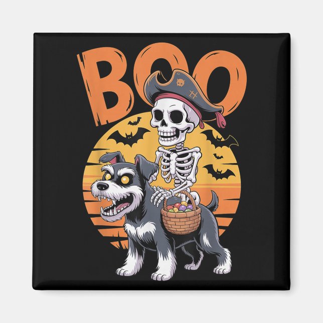 Soky Mini Schnauzer Costume Miniature Schnauzer Ha Magnet (Front)