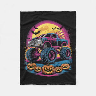 Soky Monster Truck Drip Pumpkin Halloween Toddler Fleece Blanket
