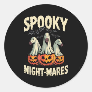 Soky Night-mares Halloween Horse  Classic Round Sticker