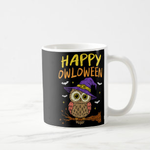 Soky Owl Happy Owloween Witch Funny Halloween Bird Coffee Mug