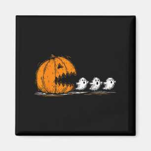 Soky Pumpkin Chasing Cute Ghosts Halloween Parade Magnet