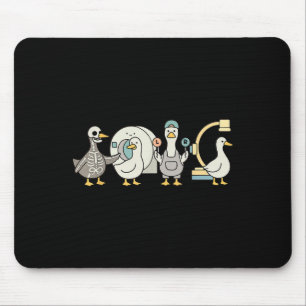 Soky Radiology Shirt, Xray Tech Skeleton Goose Mouse Pad