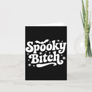 Soky Retro Halloween Witch Quote Saying Bats Gift Card