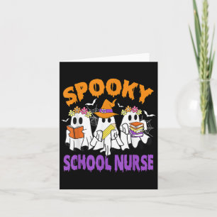 Soky School Nurse Funny Ghost Halloween Card