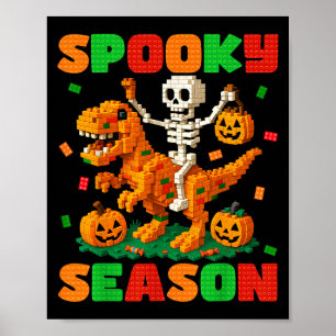 Soky Season Building Brick Skeleton Dinosaur Kids Poster
