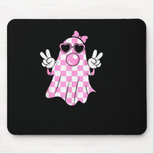 Soky Season Ghost Halloween Retro Groovy Women Gir Mouse Pad