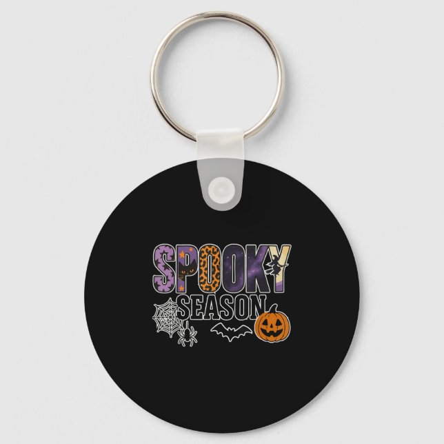 Soky Season Halloween Pumpkin Halloween Girls Wome Key Ring (Front)