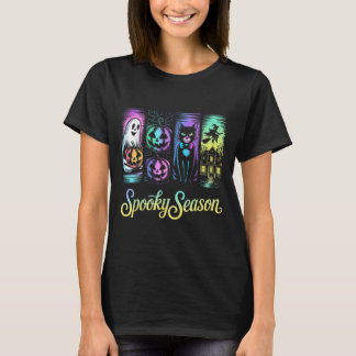 Soky Season Halloween Vintage Halloween Horror Nig T-Shirt