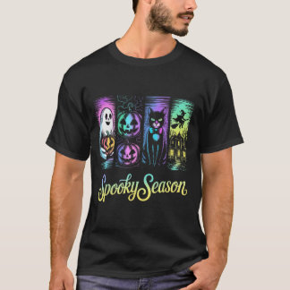 Soky Season Halloween Vintage Halloween Horror Nig T-Shirt