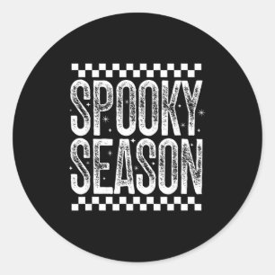 Soky Season Retro Halloween Witch Quote Saying Gif Classic Round Sticker