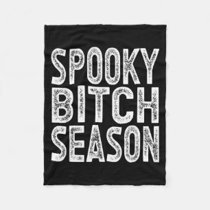 Soky Season Retro Halloween Witch Quote Saying Gif Fleece Blanket