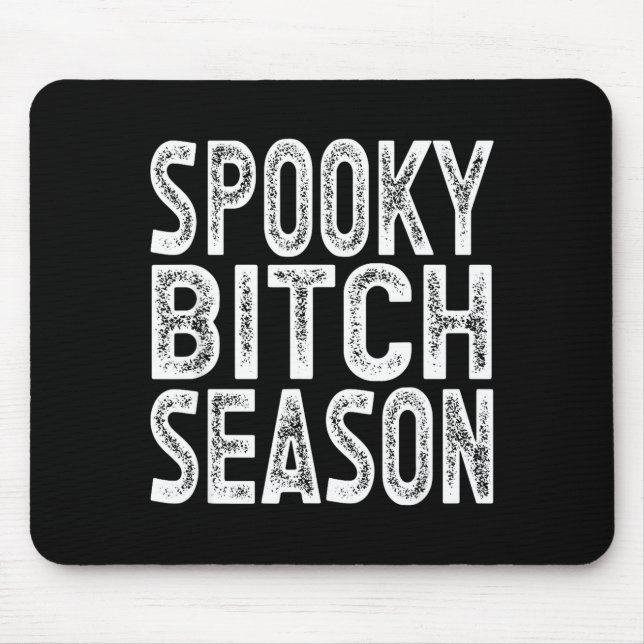 Soky Season Retro Halloween Witch Quote Saying Gif Mouse Pad (Front)