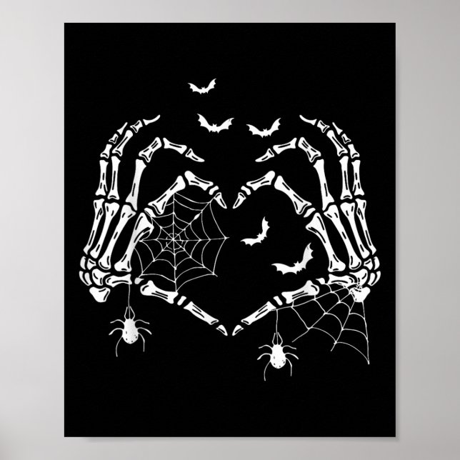 Soky Skeleton Hands Heart Sign Halloween Vibes Wom (Front)
