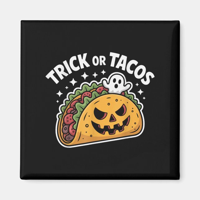Soky Taco Jack-o-lantern Halloween Mexican Food Lo Magnet (Front)