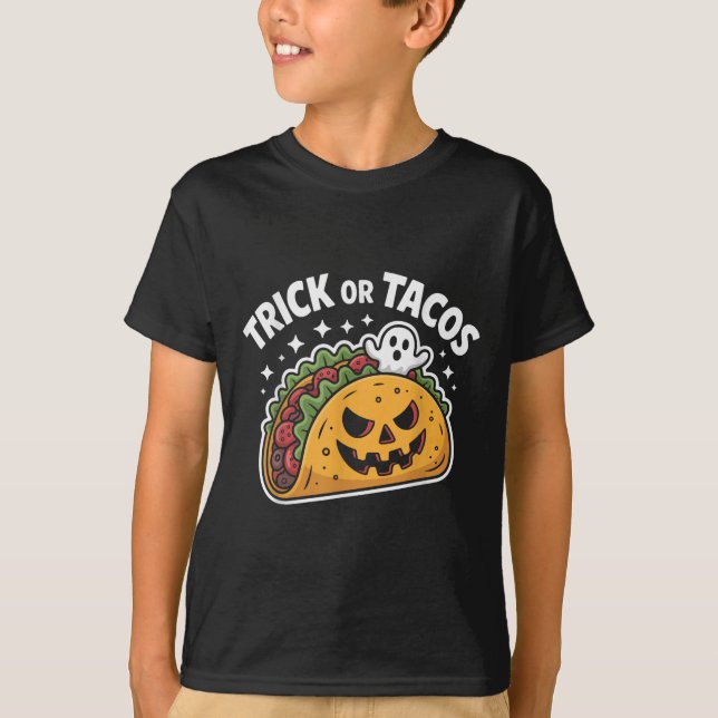 Soky Taco Jack-o-lantern Halloween Mexican Food Lo T-Shirt (Front)