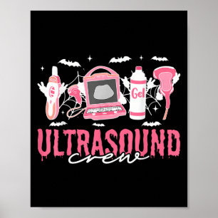 Soky Ultrasound Crew Sonographer Halloween Vascula Poster