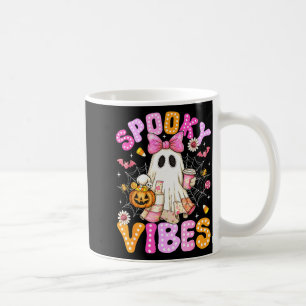 Soky Vibes Ghost Retro Groovy Halloween Women Girl Coffee Mug