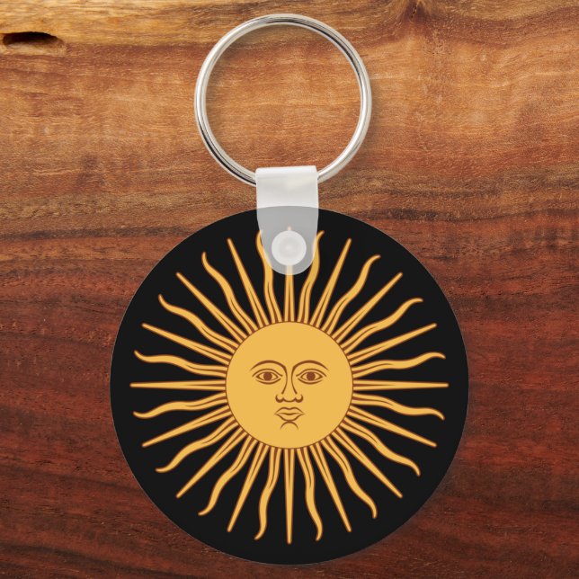 Sol De Mayo Argentina Sun, Flag, Argentinian Key Ring (Front)