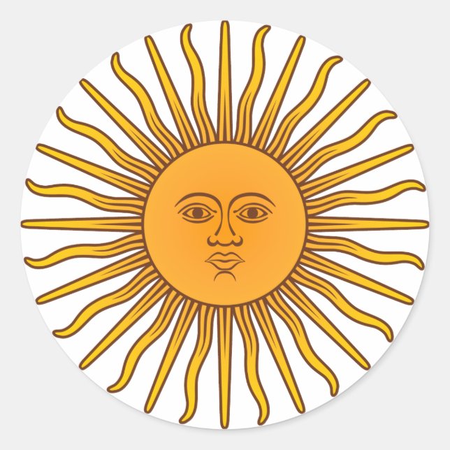 Sol de Mayo Classic Round Sticker (Front)