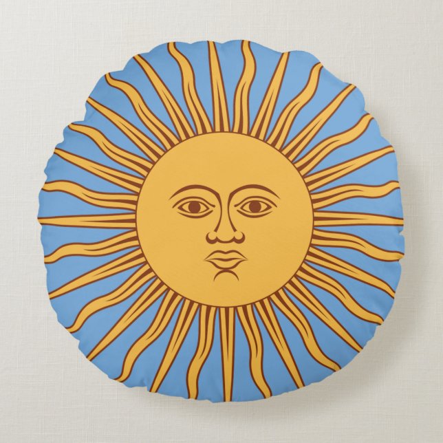 Sol de Mayo Round Cushion (Front)