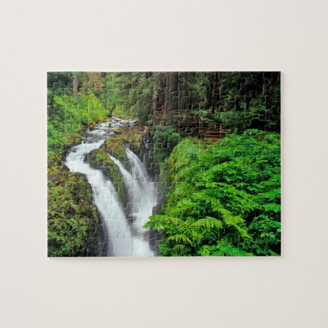 Sol Duc Falls in Olympic National Park in Jigsaw Puzzle (Horizontal)