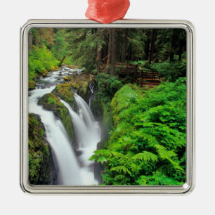 Sol Duc Falls in Olympic National Park in Metal Ornament