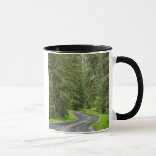 Sol Duc River Road through forest Mug