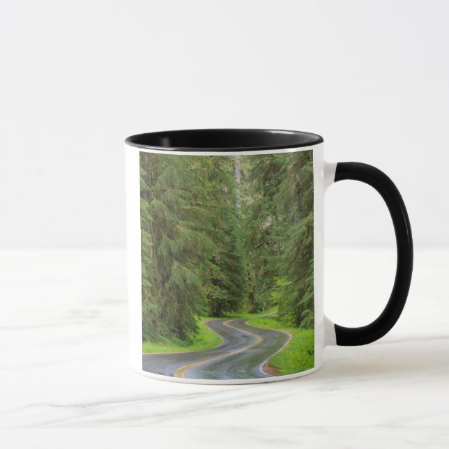 Sol Duc River Road through forest Mug (Right)