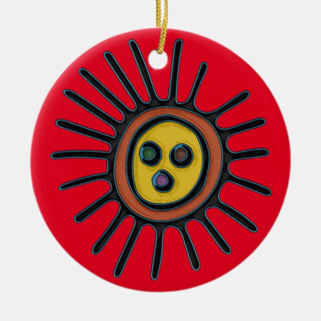 Sol Taino Circle Ornament (Front)