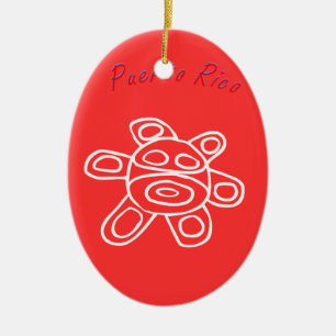 Sol Taino de Jayuya Ceramic Ornament